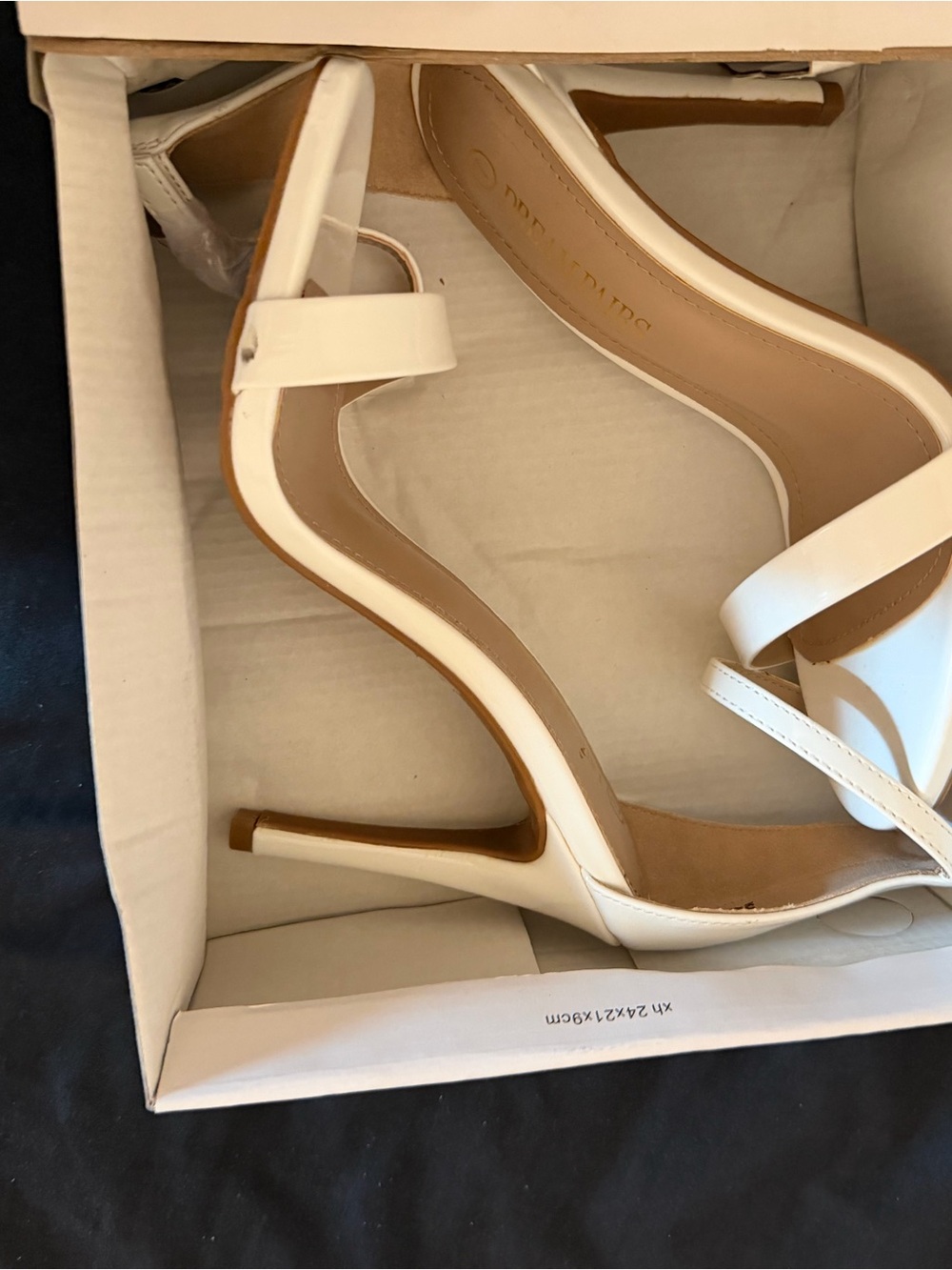 Dream Pairs White Strappy Stiletto Sandals
